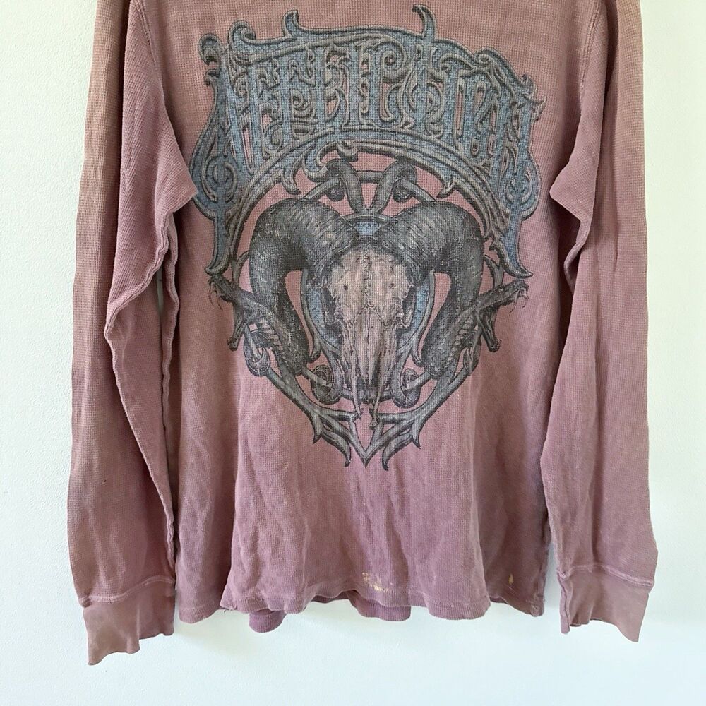 Affliction Strike Deadly A16860 Long Sleeve Graphic Fashion Thermal for Men Lrg - Picture 15 of 16